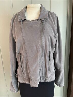 Max Jeans Jacket Gray Skater Urban Casual Streetwear Grunge Hipster Utility Boho